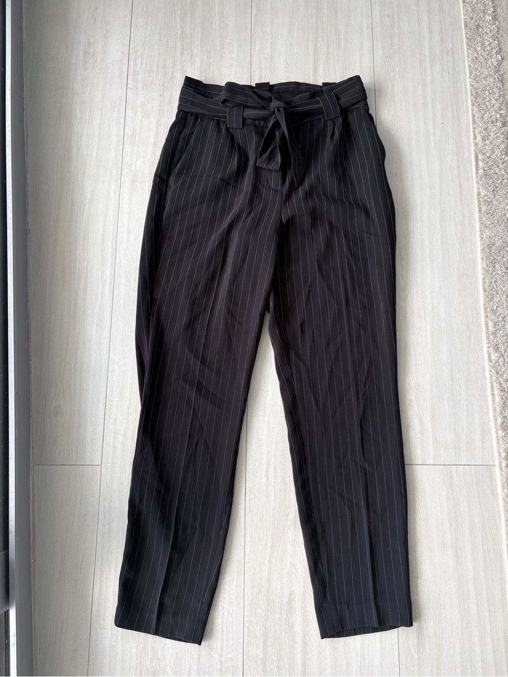 Express Black Pinstripe High Waist Pants